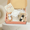 Handcrafted Indian White Marble Aroma Diffuser Gift Set - Jali Carved Essential Oil Burner With Premium Fragrance Oils And Tea Lights
