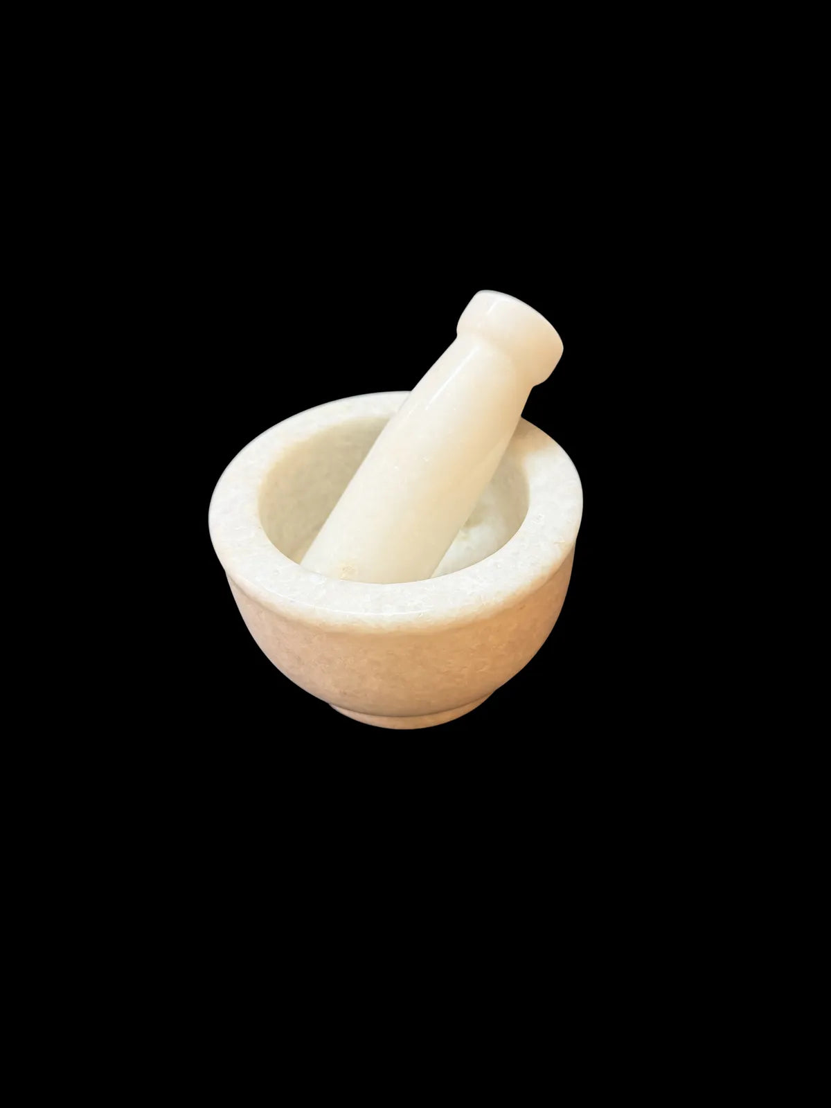 Handcrafted Indian White Marble Mortar And Pestle - Traditional Stone Spice Grinder For Authentic Flavors