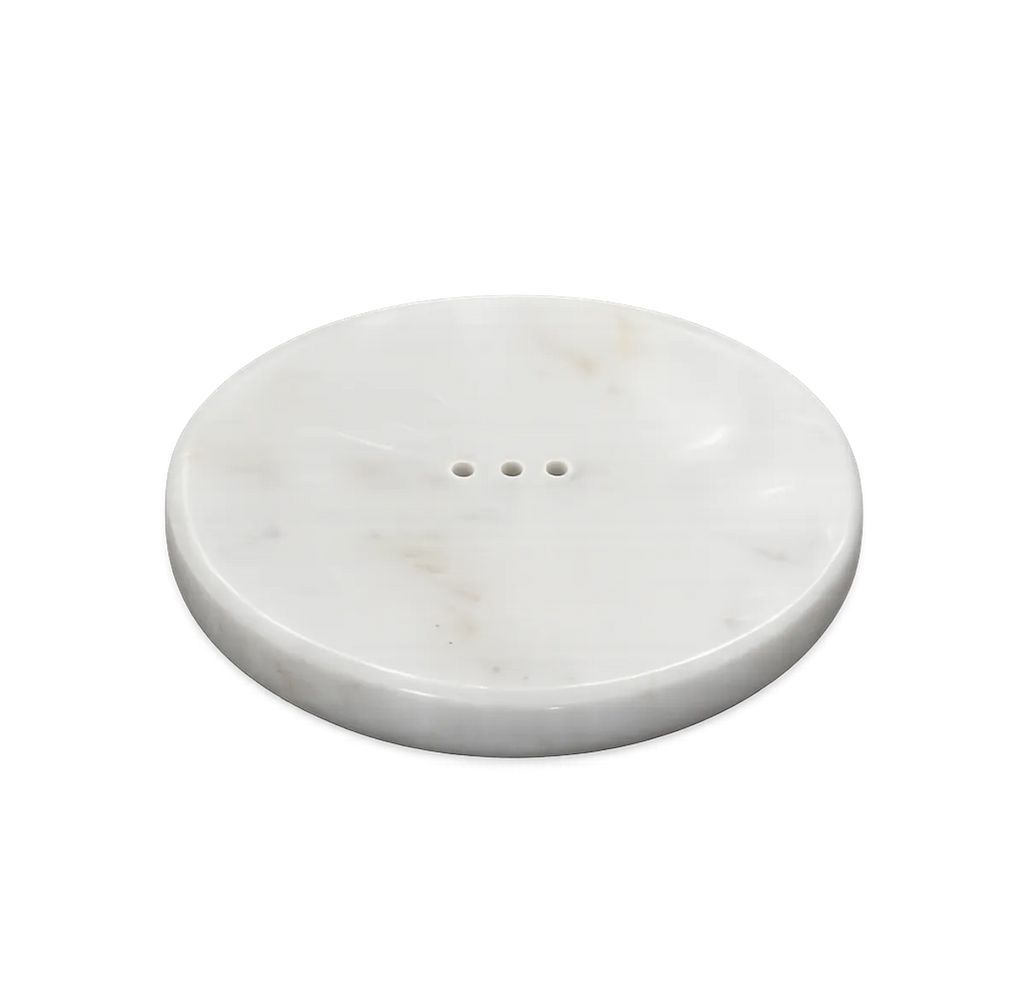 Set Of 2 Banswara Marble Soap Holders | Premium White Marble Soap Tray | Bathroom Organizer, Vanity Accessory, Luxury Home Decor And Gift Item