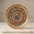 Indian White Marble Hand-Painted Decorative Plate | Traditional Rajasthani Art Wall Decor | Marble Gift Item, Decorative Tray And Luxury Home Accent